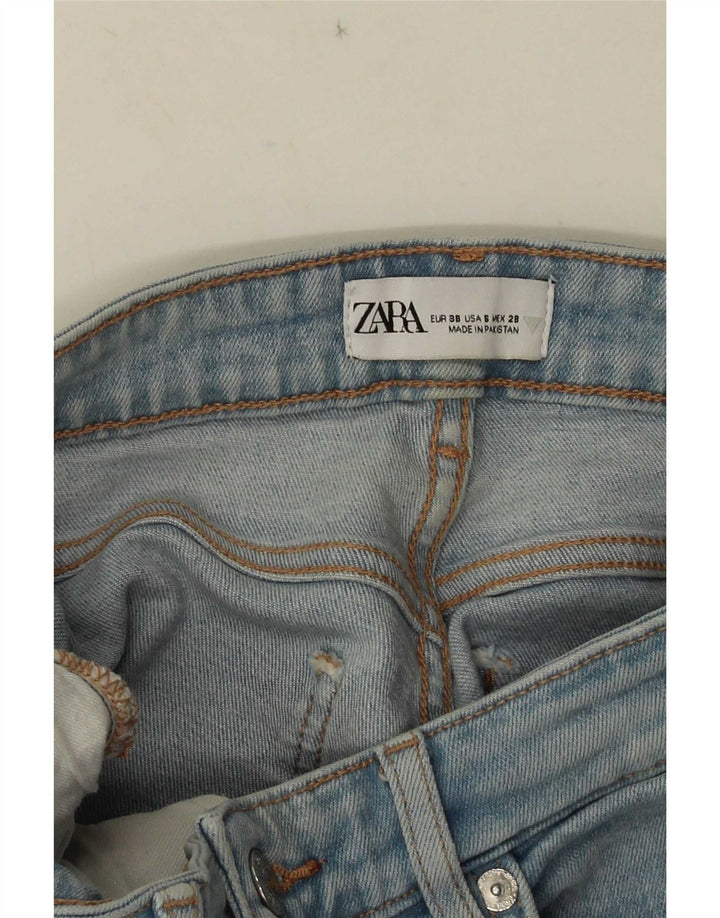 Zara Jean bootcut court pour femme EU 38 Small W28 L25 Bleu