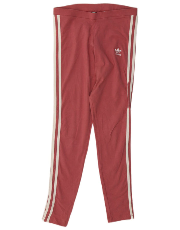 Adidas Leggings Femme UK 10 Petit Rose Coton
