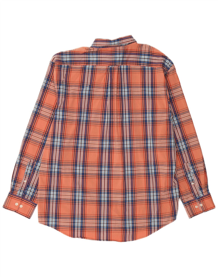 Izod Chemise Homme XL Orange Carreaux Coton
