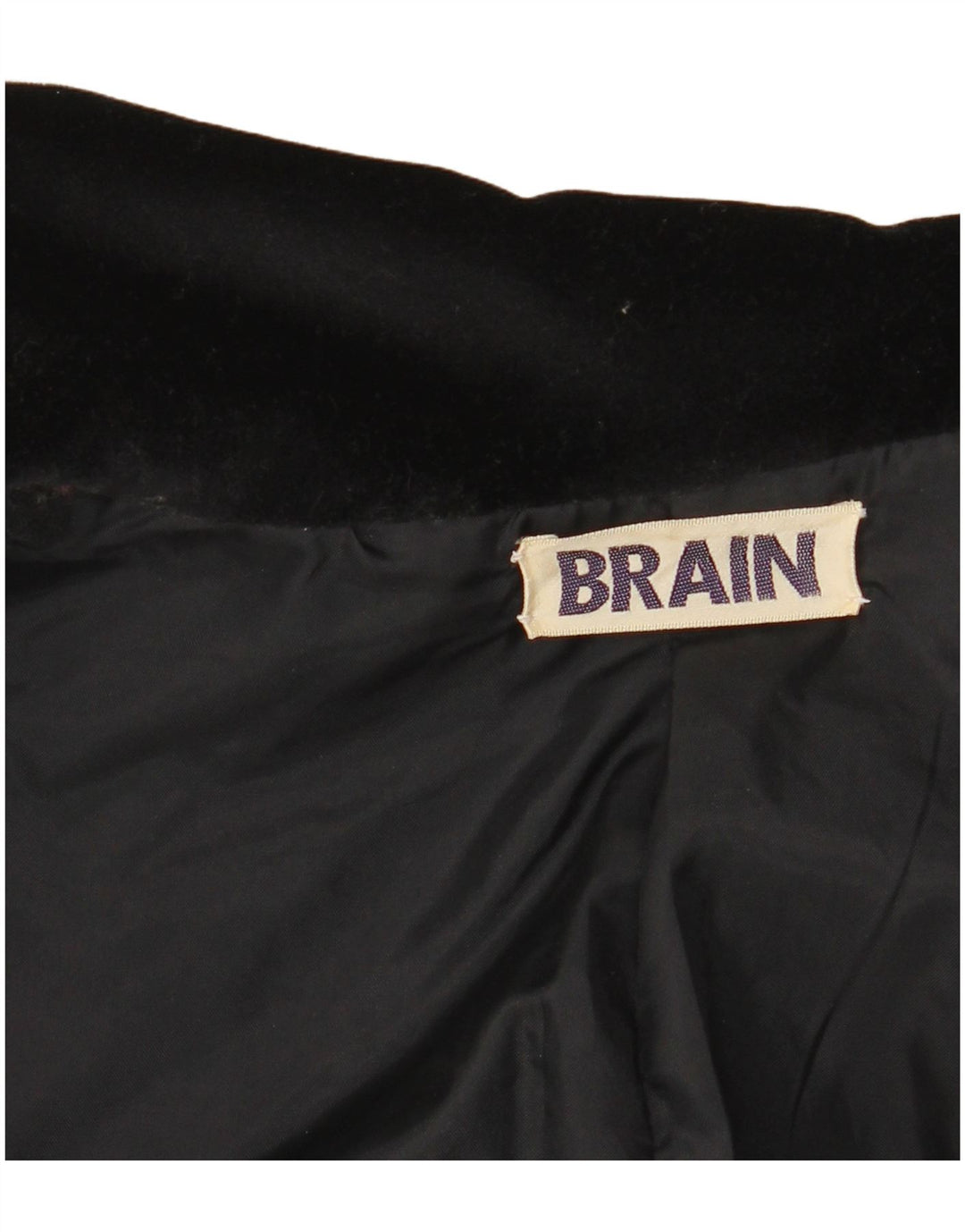 VINTAGE Femme 1 Bouton Velours Blazer Veste UK 12 Moyen Noir