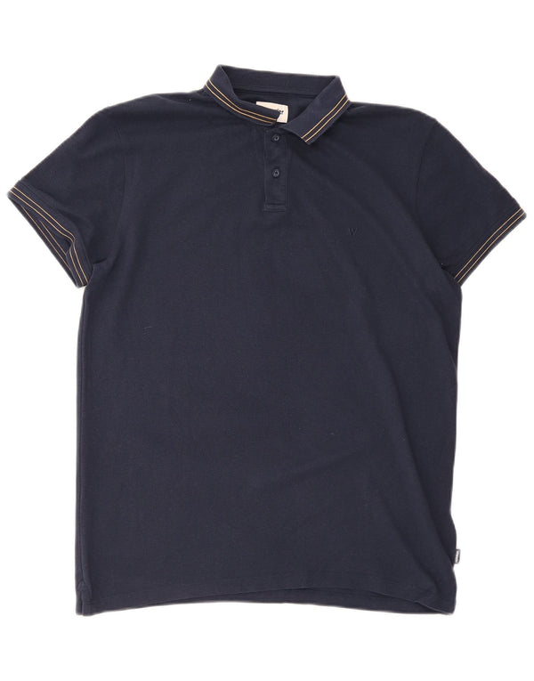 Wrangler Polo Homme Grand Bleu Marine Coton