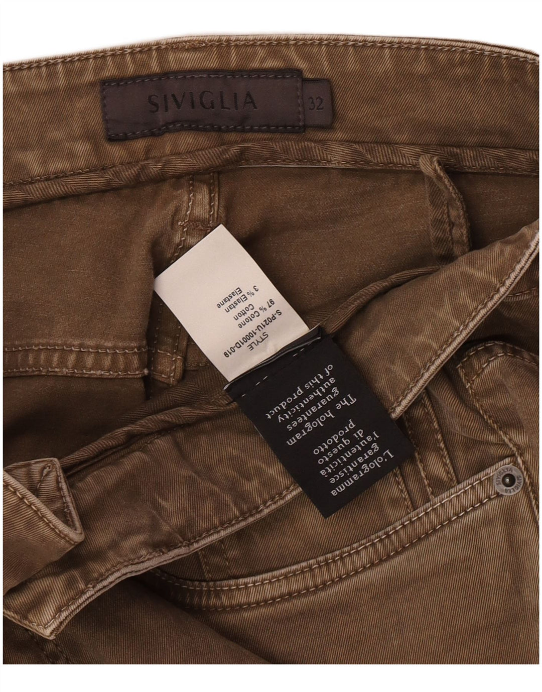 SIVIGLIA Jean Slim Femme W32 L33 Beige Coton