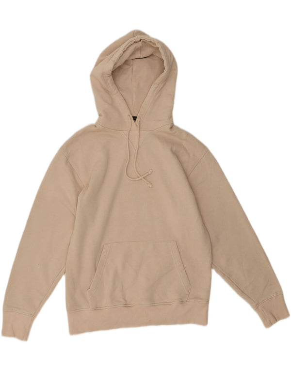 Zara Pull à capuche surdimensionné pour femme UK 10 Petit Beige