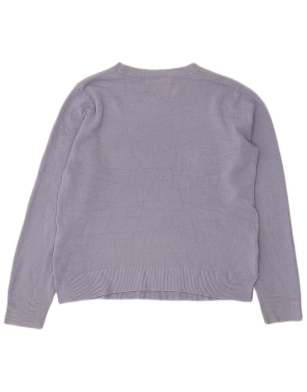 Marks & Spencer Pull col bateau pour femme UK 12 Bleu moyen Acrylique
