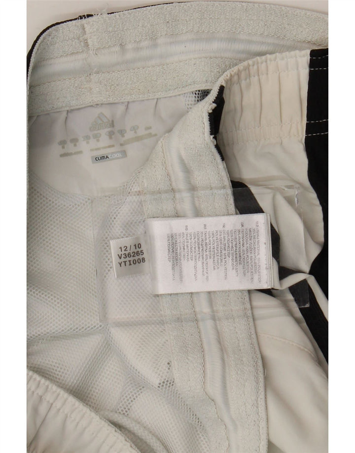 Adidas Short de Sport Climacool Homme Blanc Moyen Polyester Colorblock