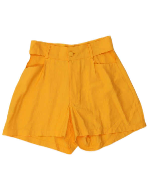 Short décontracté taille haute vintage pour femme moyen W28 jaune