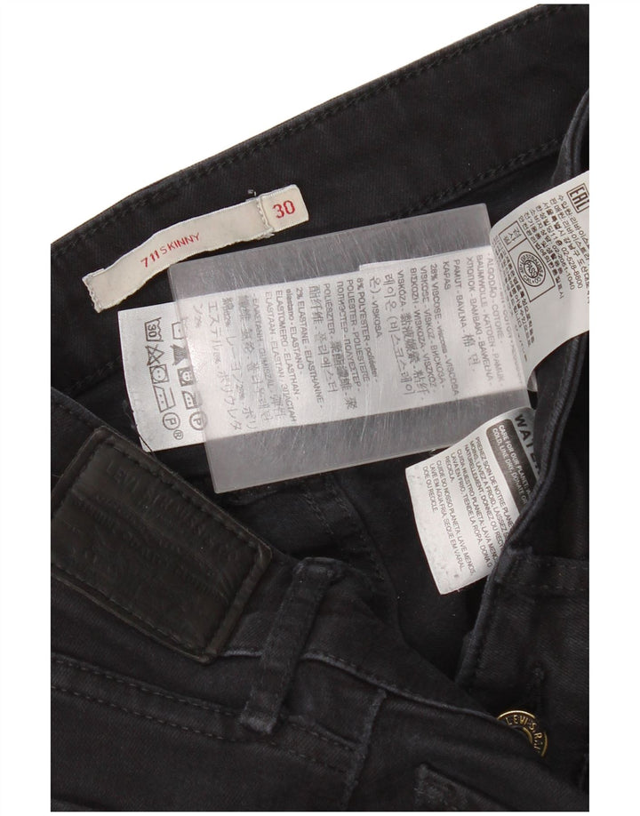 Levi's Jean Skinny 711 Femme W30 L34 Noir Coton