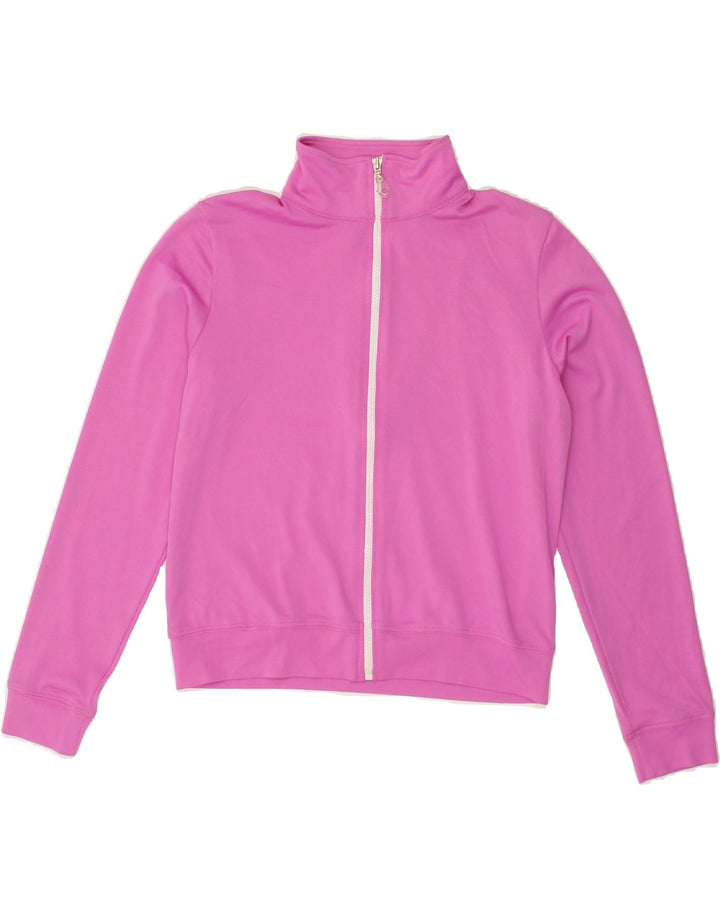 MOSSIMO Womens Crop Tracksuit Top Jacket UK 14 Medium Pink Vintage Mossimo and Second-Hand Mossimo from Messina Hembry 