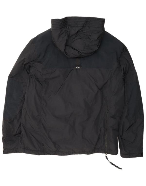 Nike Veste Anorak à capuche pour homme UK 40 Large Noir Colorblock Nylon