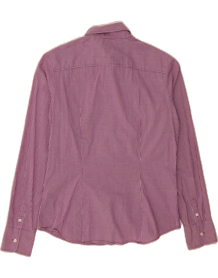 TOMMY HILFIGER Womens Shirt US 8 Medium Purple Gingham Cotton Vintage Tommy Hilfiger and Second-Hand Tommy Hilfiger from Messina Hembry 