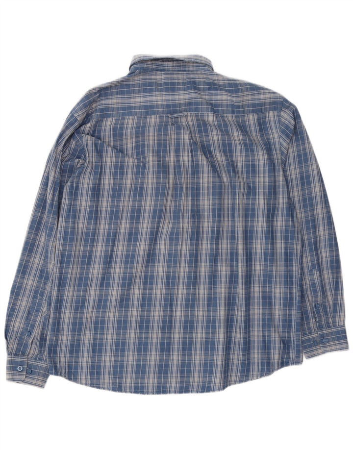 James Pringle Chemise en flanelle pour homme XL en coton à carreaux bleus