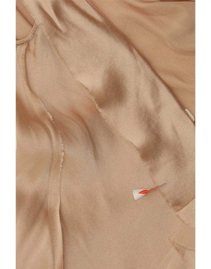 Liu Jo Femme Blouse Top IT 42 Beige Moyen Colorblock Soie