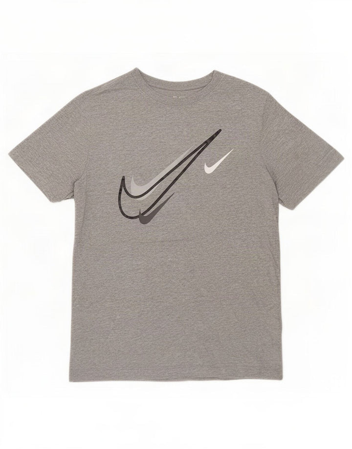 Nike T-shirt graphique pour hommes, petit, gris, coton