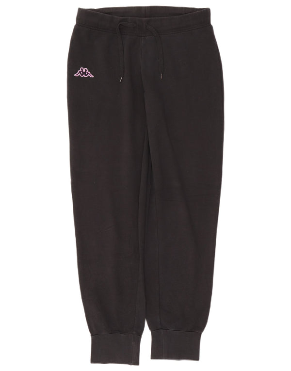 Kappa Pantalon de survêtement graphique pour femme Joggers UK 16 Large Noir Coton