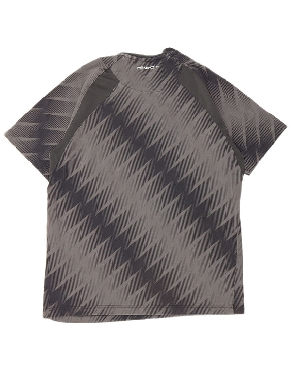 Nike T-shirt graphique pour homme UK 42/44 Grand coton rayé gris