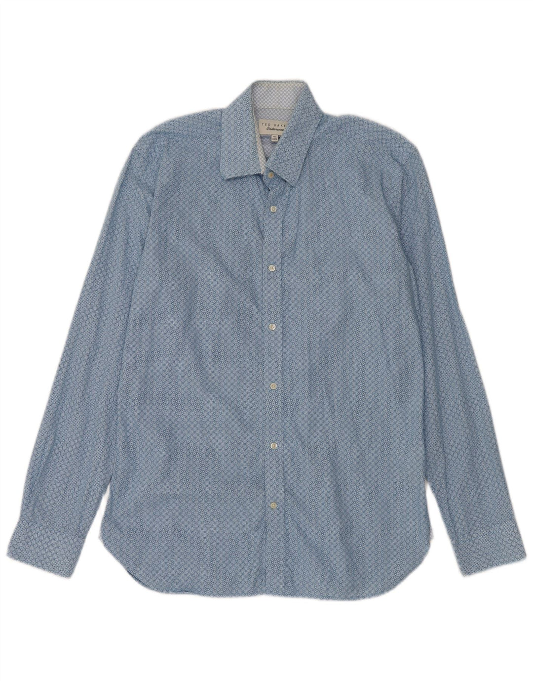 Ted Baker Chemise Homme Taille 15 1/2 Coton Floral Bleu Moyen