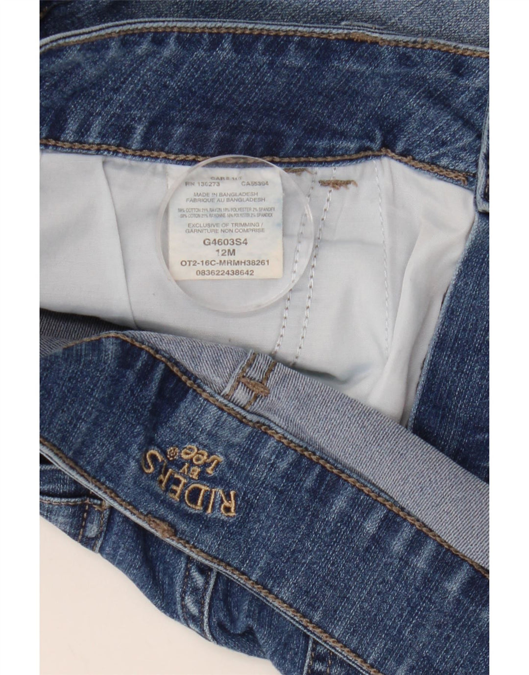 LEE Short en jean Riders pour femme US 12 Large W32 Bleu Coton