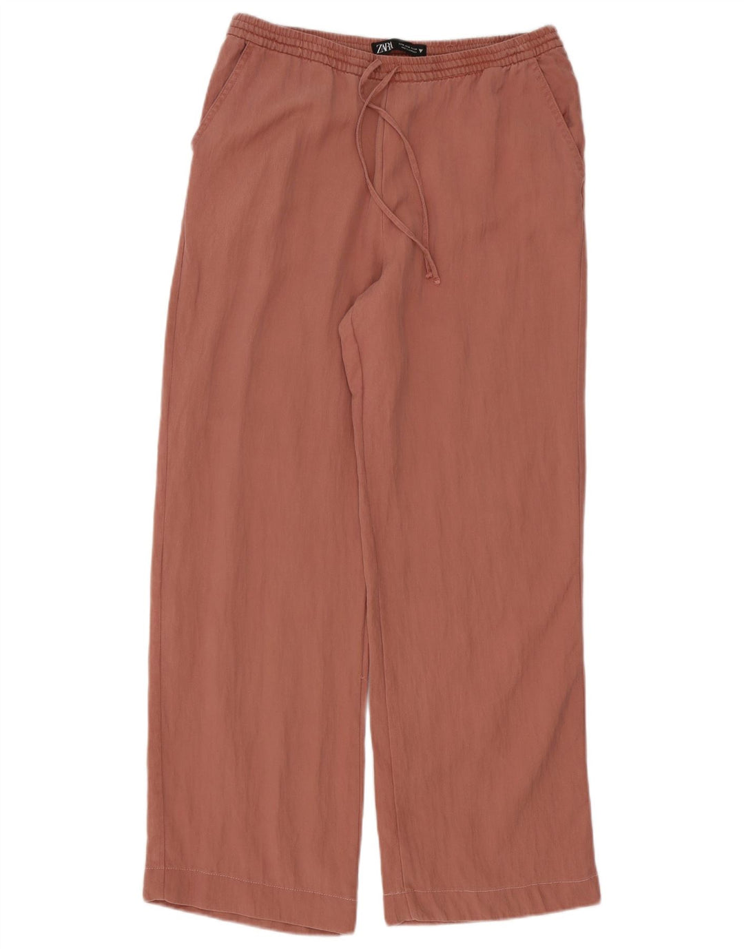 Zara Pantalon Large Femme Moyen W28 L30 Rose