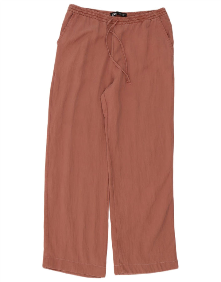 Zara Pantalon Large Femme Moyen W28 L30 Rose