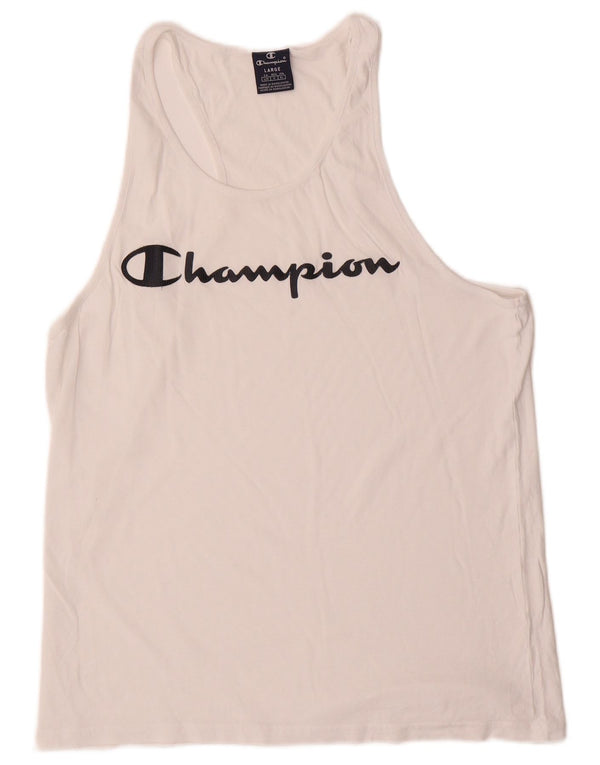 Champion Débardeur graphique pour femme UK 14 Large Blanc