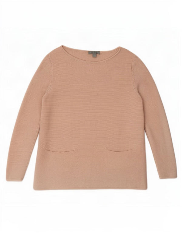 Cos Pull Col Bateau Femme UK 6 XS Laine Beige