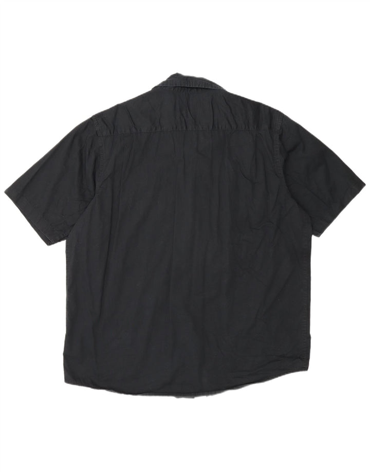Wrangler Chemise à manches courtes pour homme Grand coton noir