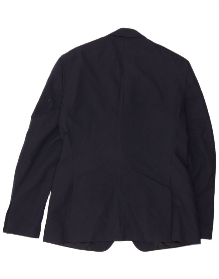 Zara Veste Blazer 2 Boutons Homme EU 54 XL Bleu Marine Polyester