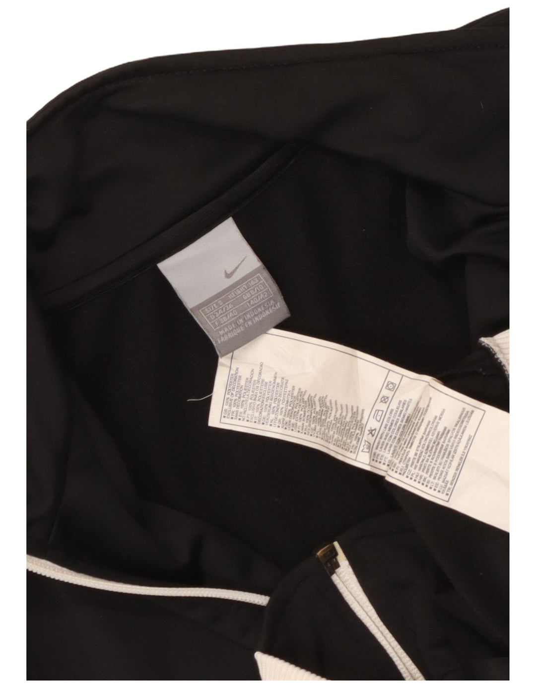 Nike Veste de survêtement courte pour femme UK 8/10 Small Noir Colourblock