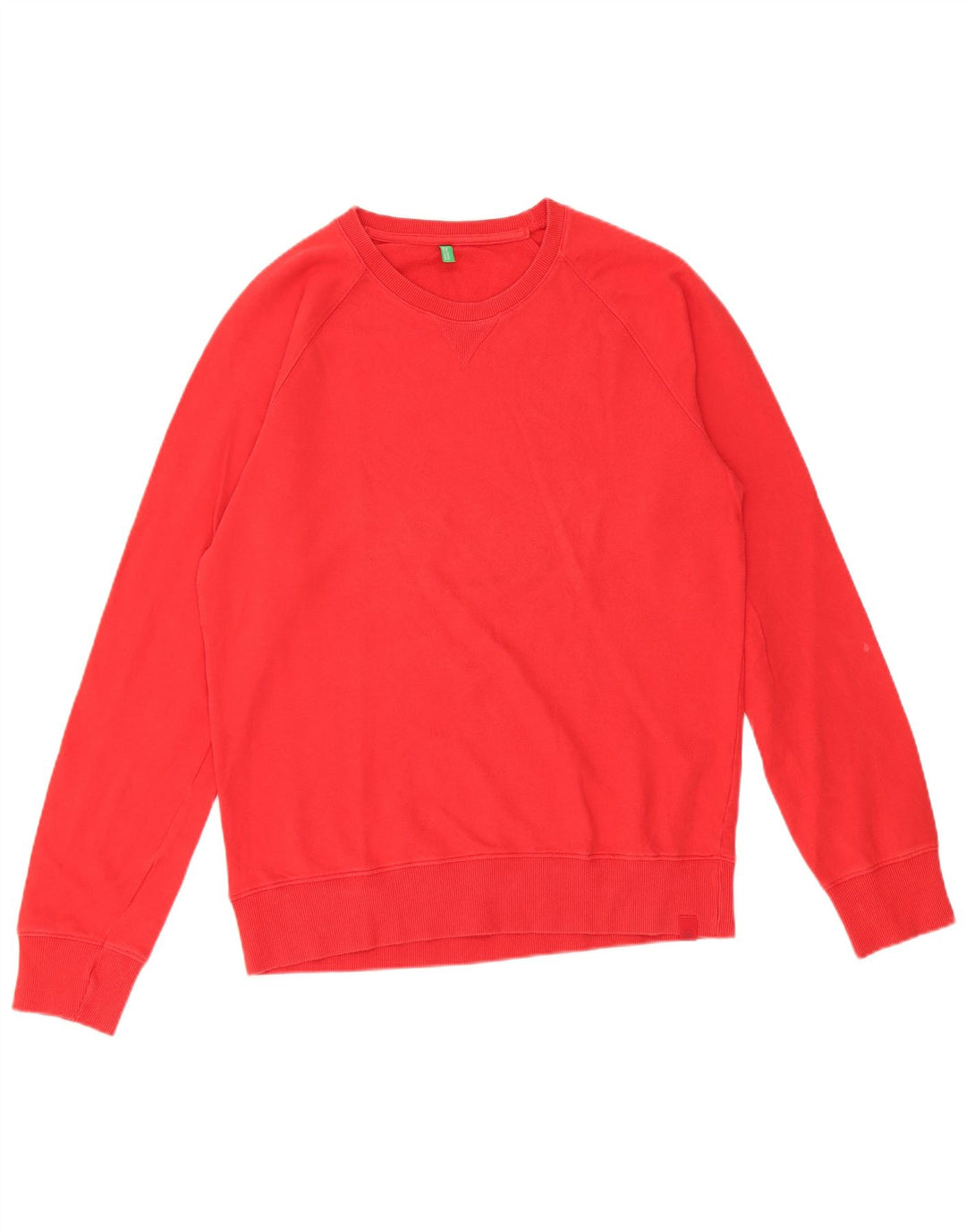 Benetton Sweatshirt Jumper Large Rouge Coton Homme