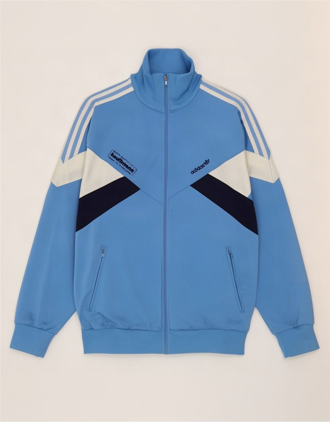 Adidas Veste de Survêtement Graphique Homme Bleu Moyen Polyester Colorblock