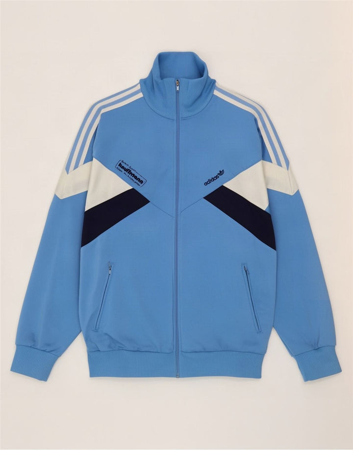 Adidas Veste de Survêtement Graphique Homme Bleu Moyen Polyester Colorblock