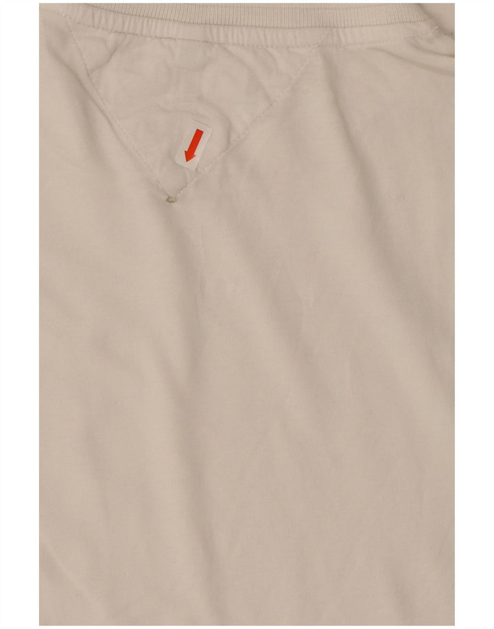 TOMMY HILFIGER T-Shirt Femme Top UK 10 Small Blanc Coton