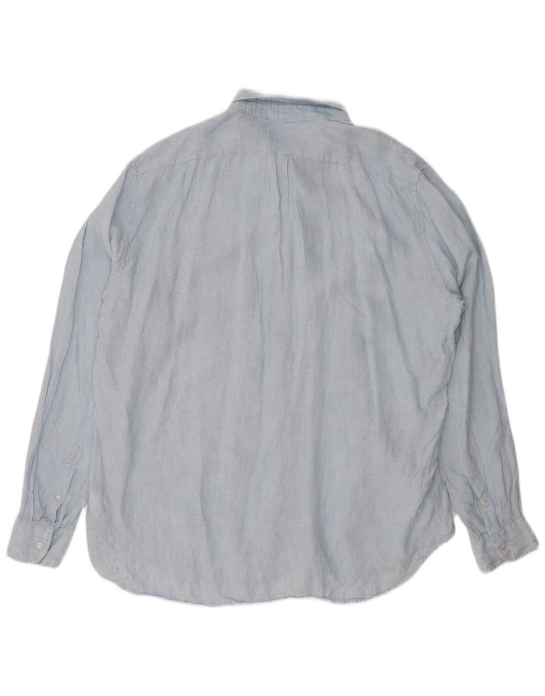 J. CREW Chemise haute coupe classique pour homme 2XL en lin bleu