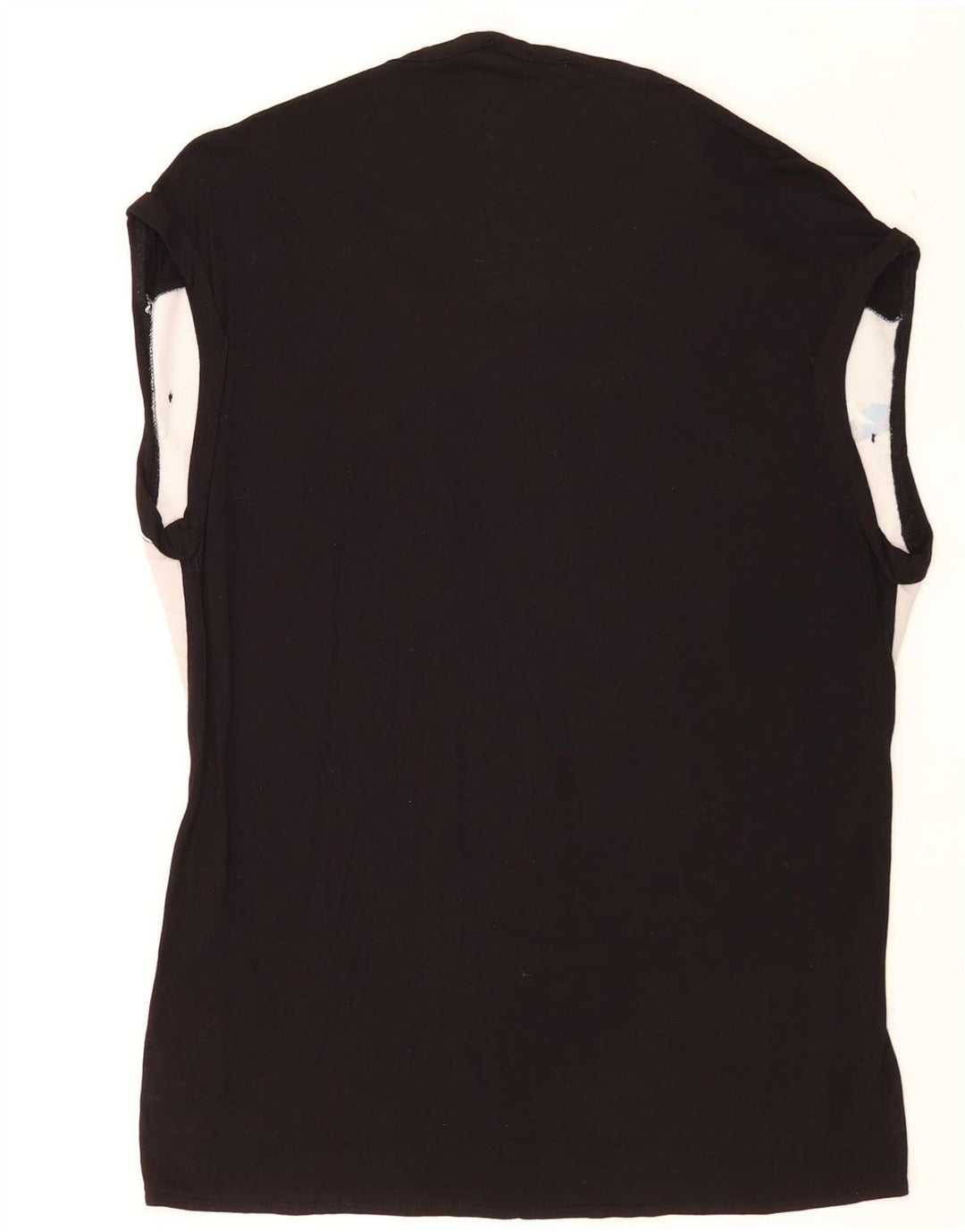 Oasis Chemisier sans manches pour femme UK 42 Medium Noir Colorblock Viscose