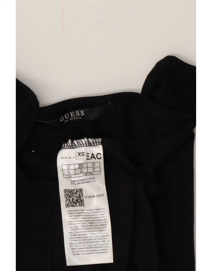 Guess Débardeur Femme UK 4 XS Noir Viscose