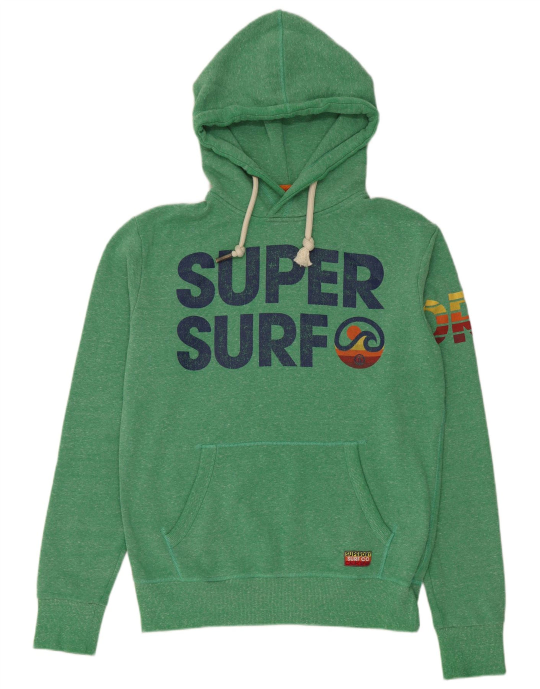 Superdry Pull à Capuche Graphique Homme Vert Moyen Coton