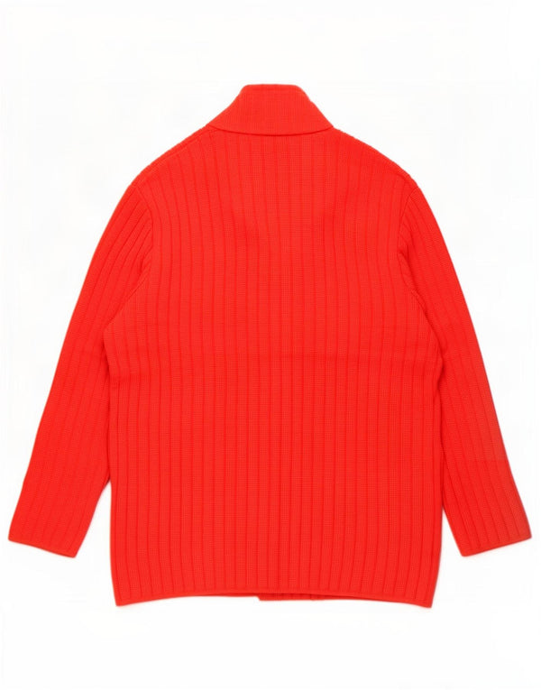 vintage Femme Cardigan Pull UK 16 Grand Rouge