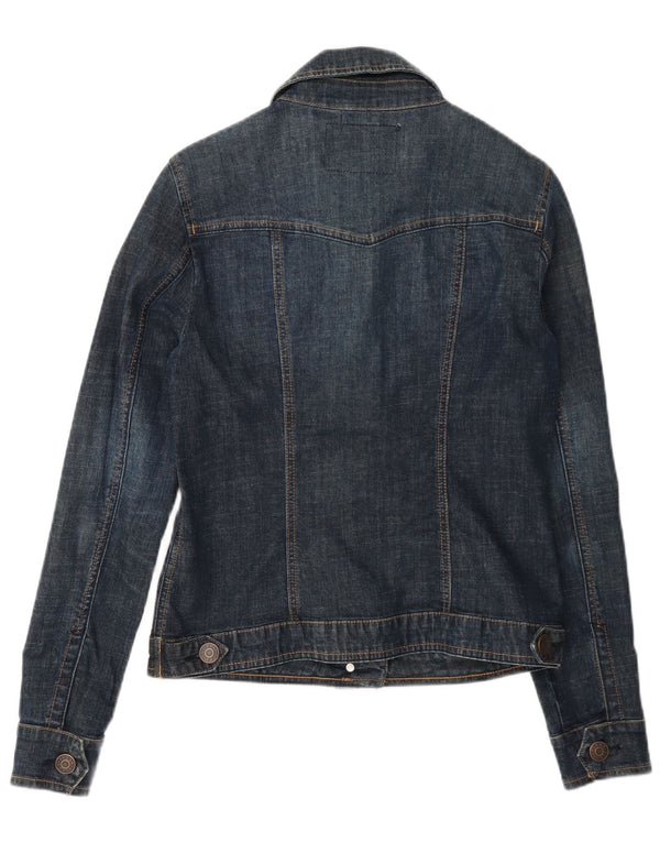 Guess Veste en Jean Femme UK 8 Small Bleu Marine Coton