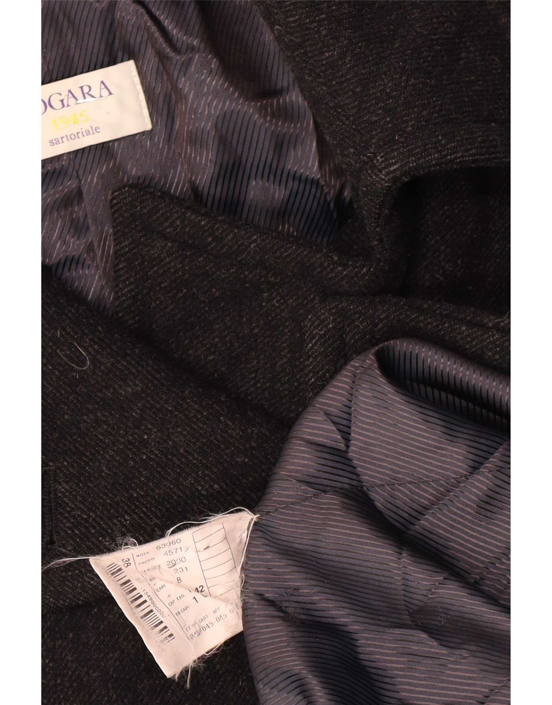 Nogara 1945 Manteau Double Boutonnage Femme IT 42 Laine Gris Moyen