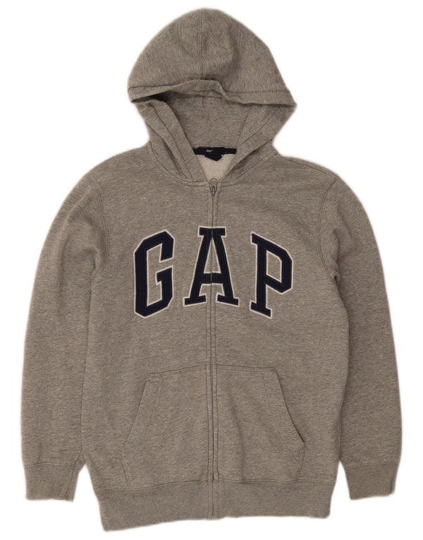 Gap Pull à capuche zippé graphique pour garçons 11-12 ans XL Gris Coton