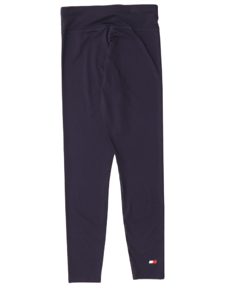 Tommy Hilfiger Legging graphique pour femme UK 12 Bleu marine moyen Polyester