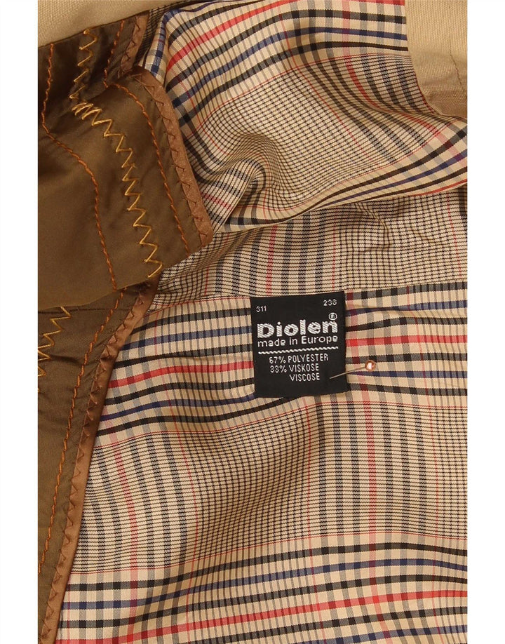 Diolen Trench à capuche pour homme UK 36 Petit Beige Polyester Classique