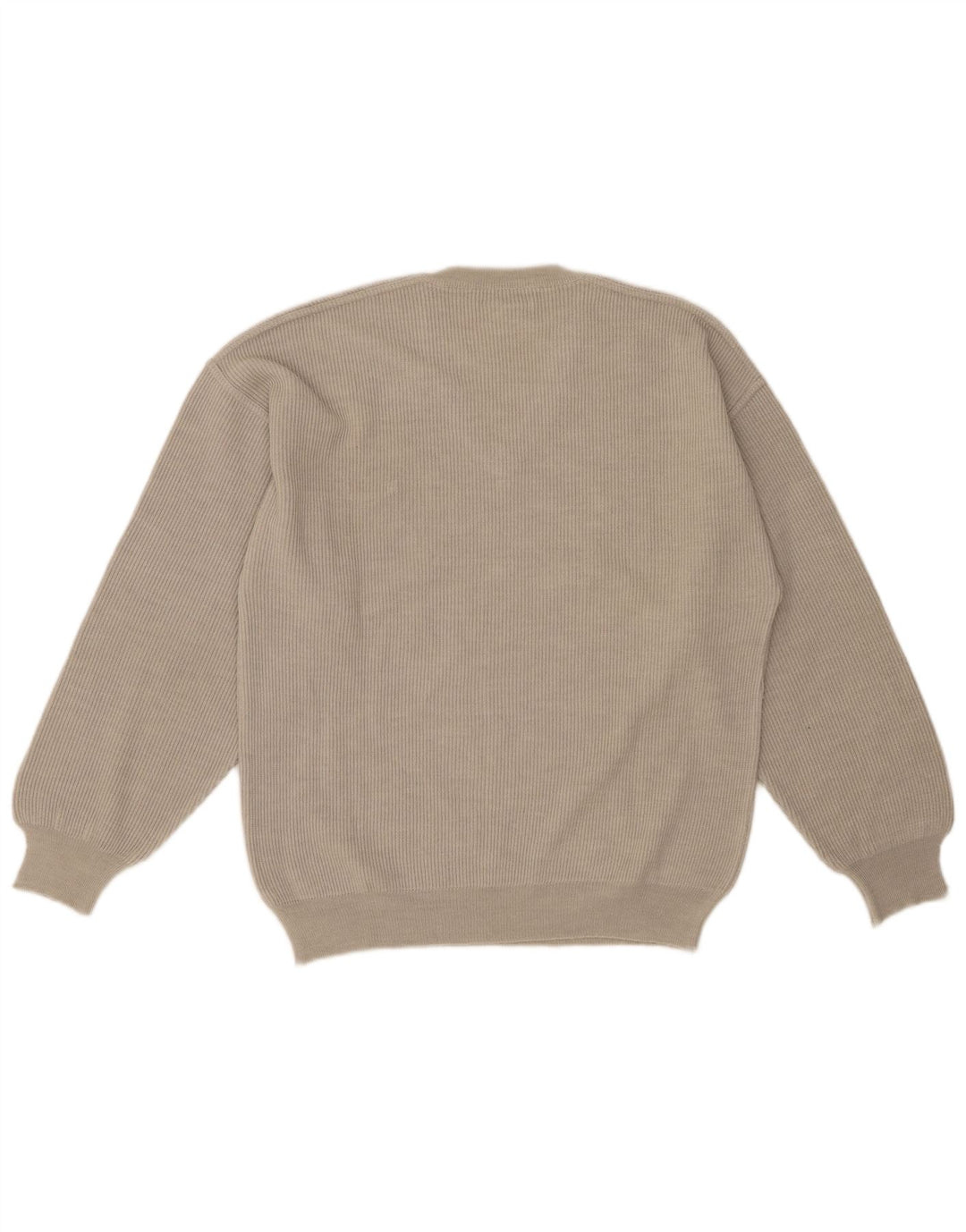 IL GRANCHIO Pull Col V Homme Laine Beige Moyen