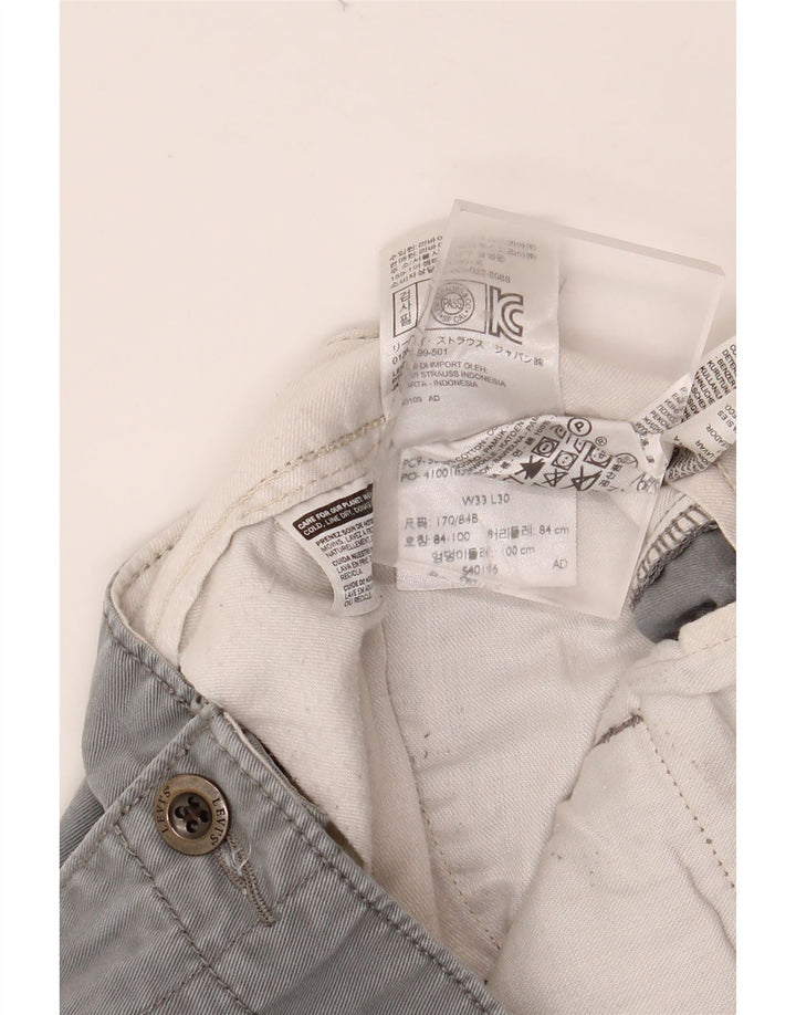 LEVI'S Pantalon Chino Droit Homme W33 L30 Gris Coton
