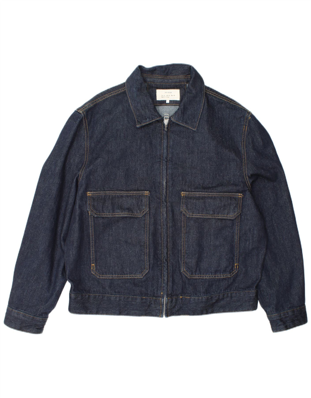 Zara Veste en jean pour homme UK 42 XL Bleu marine Polyester
