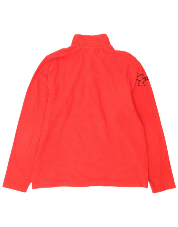 Under Armour Pull Polaire Graphic Zip Neck Homme Rouge Large Polyester