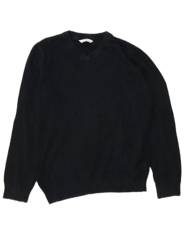 Marks & Spencer Pull col V pour garçon 13-14 ans Noir Coton