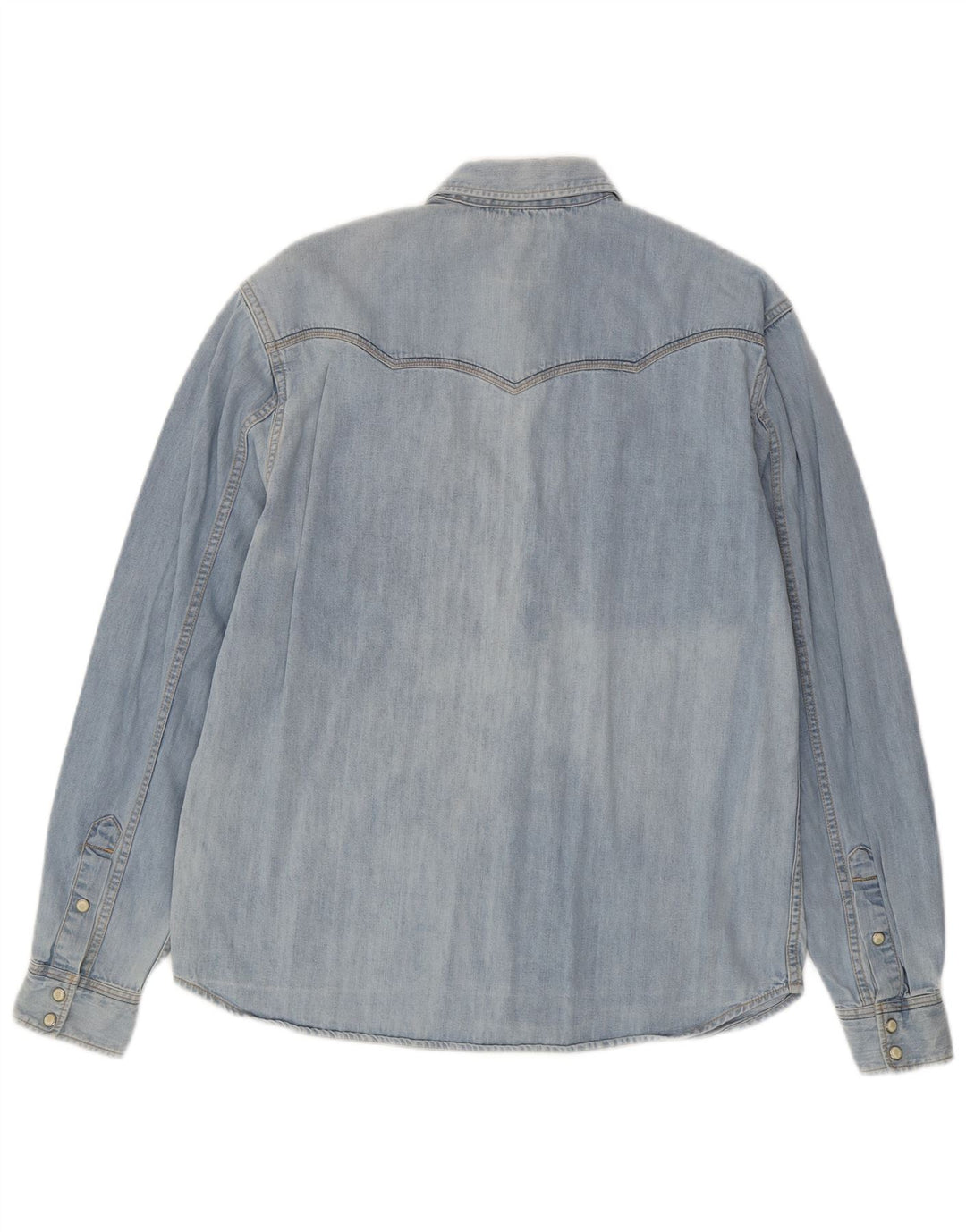 WRANGLER Chemise en jean décontractée pour homme Petit coton bleu