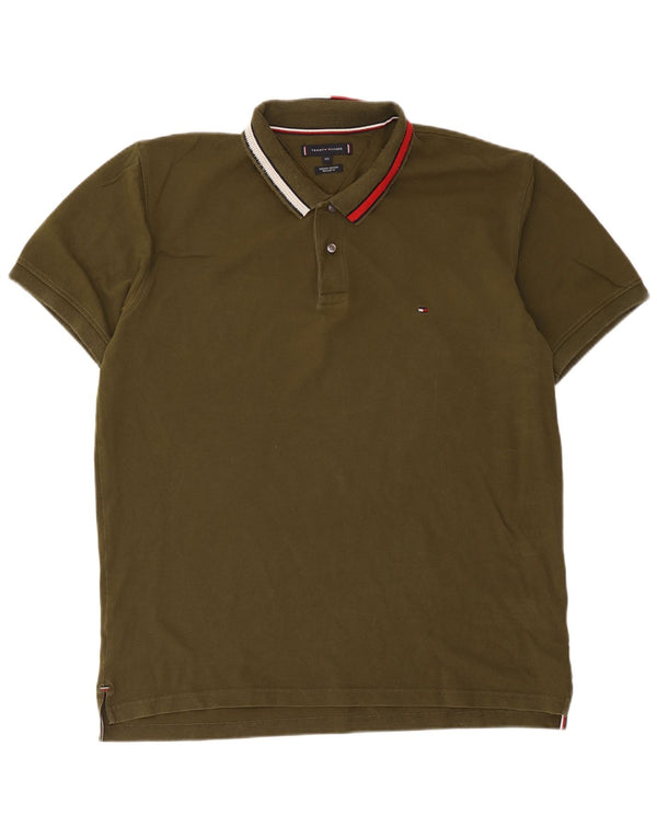 Tommy Hilfiger Polo coupe classique pour homme 2XL en coton kaki