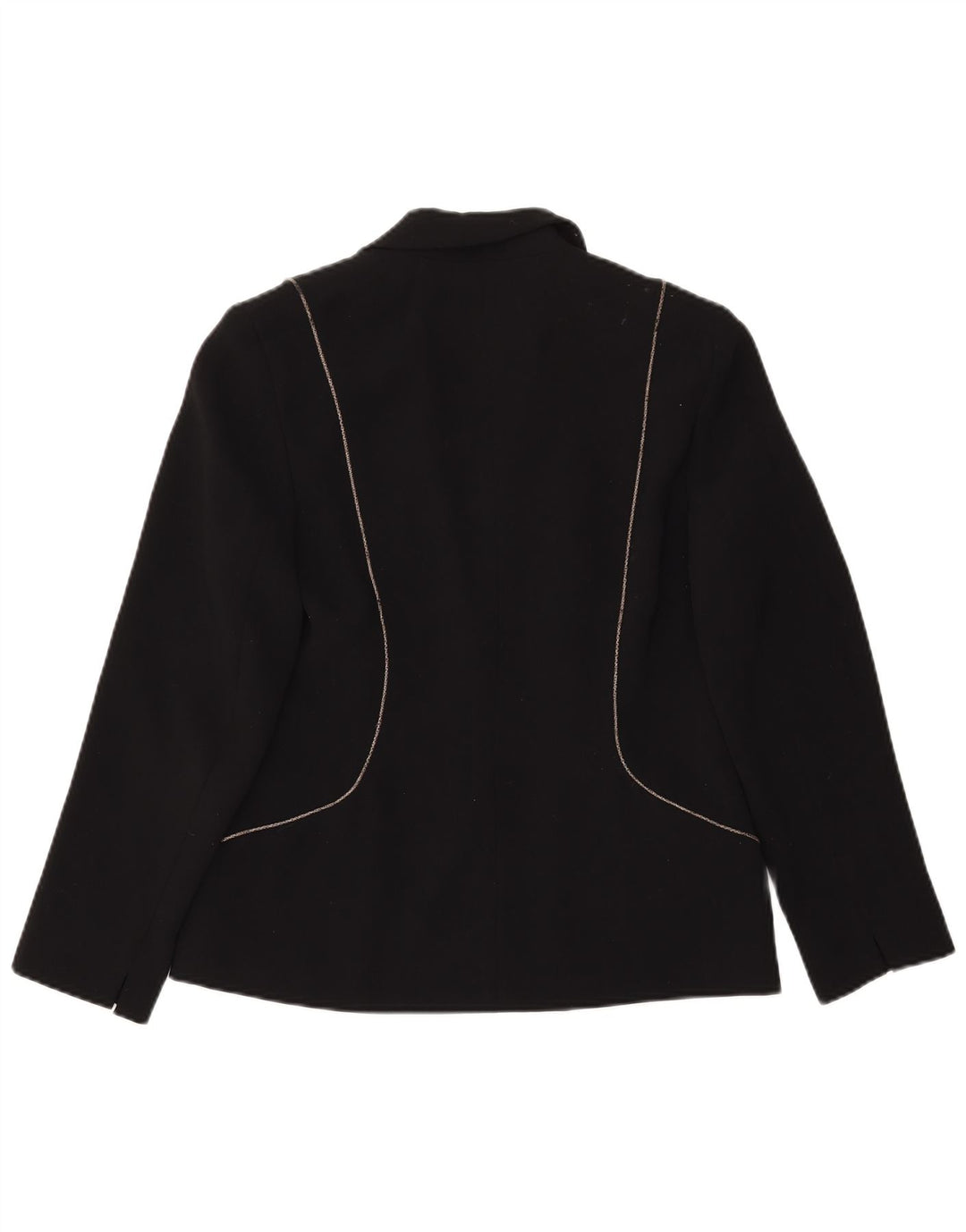Jacques Vert Veste Blazer 2 Boutons Femme UK 10 Petit Noir Polyester